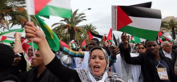FSM: Les tunisiens manifestent pour les palestiniens