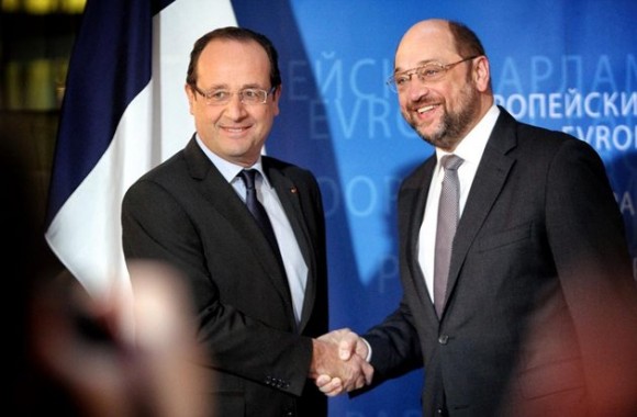 Martin Schulz et Hollande