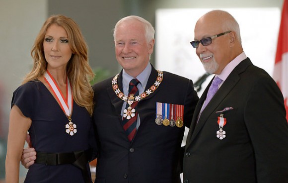 Céline Dion, le gouverneur général du Canada, et son mari René