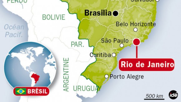 Carte de Rio de Janeiro au Brésil. / Crédits : Idé