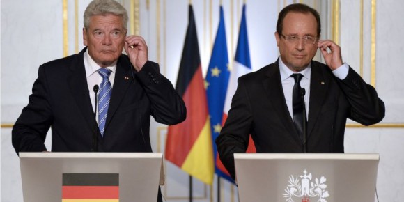 Joachim Gauck et Francois Hollande lors de la conférence de presse