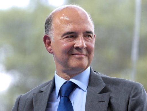 Le ministre français des Finances, Pierre Moscovici assiste à une réunion de l'association des employeurs du Medef à Jouy-en-Josas, près de Paris, le 20 Août 2013.