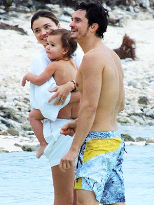 Miranda Kerr, Orlando Bloom et leur fils Flynn Bloom