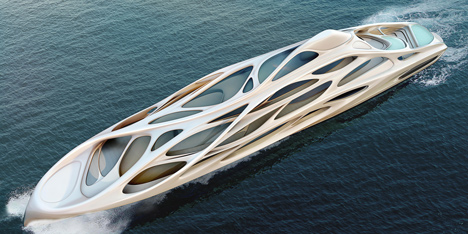 Création de Zaha Hadid d'un superyacht pour blohm + voss