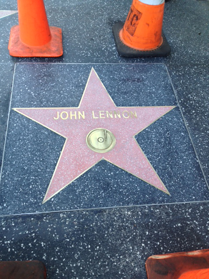 L'étoile de Hollywood Walk of Fame de la star John Lennon