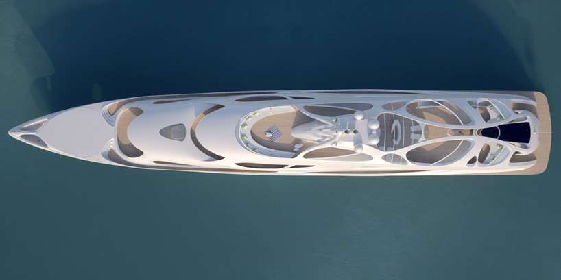 Création de Zaha Hadid d'un superyacht pour blohm + voss