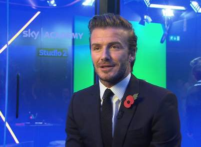 David Beckham participe au lancement Sky Academy