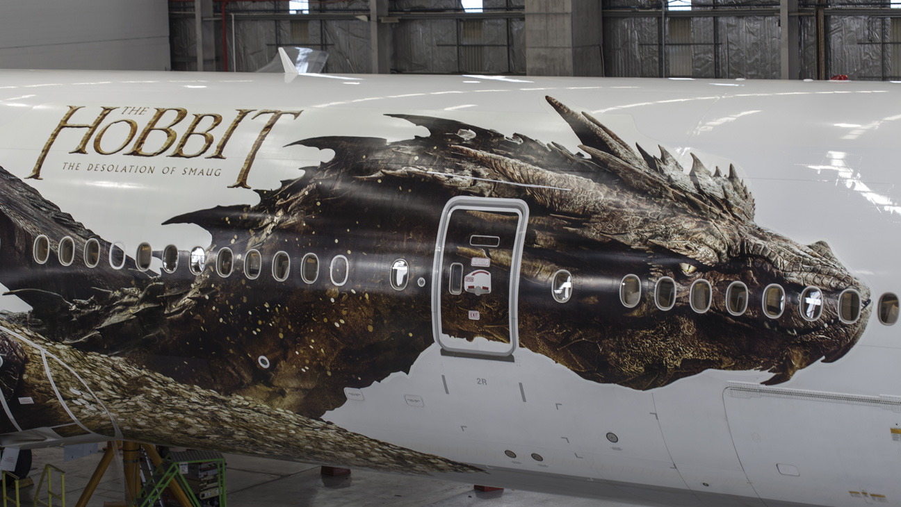 Dragon Smaug "Le Hobbit" apparaît pour la première fois sur un avion d'Air New Zealand