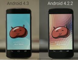 Android 4.3 face à l'Android 4.2.2