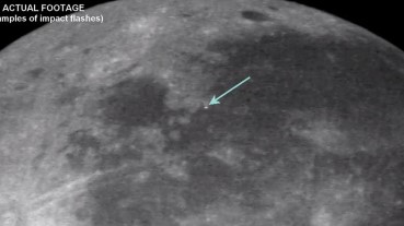 écrasement d'un astroïde  sur la lune