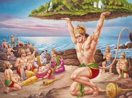 l'indien ayant une queue a été associé à ce dieu  Hanuman