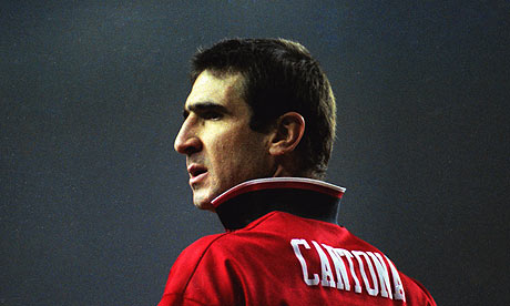Eric-Cantona du temps qu'il jouait avec Manchester united.