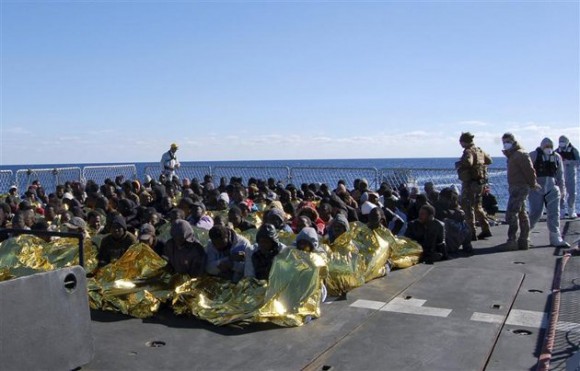 le sauvetage de 1200 migrants