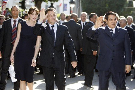 le président Sarkozy en visite a tunis