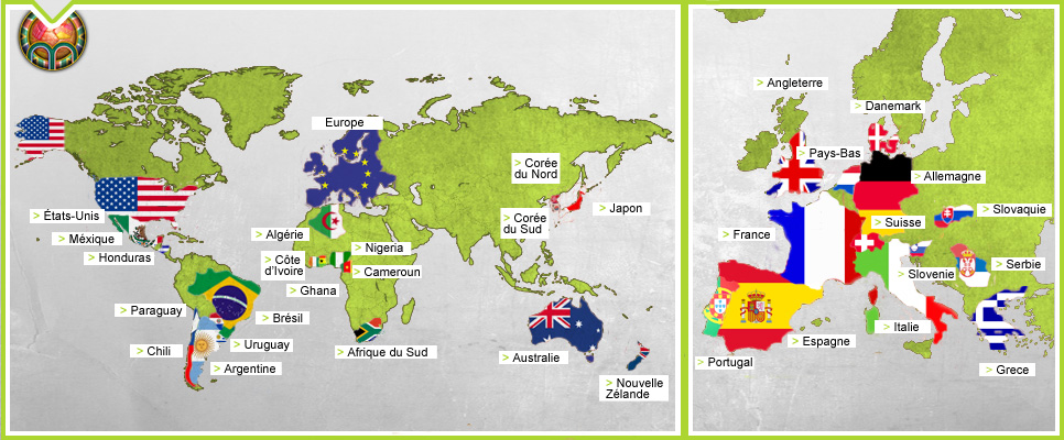 Pays de la coupe du monde 2010