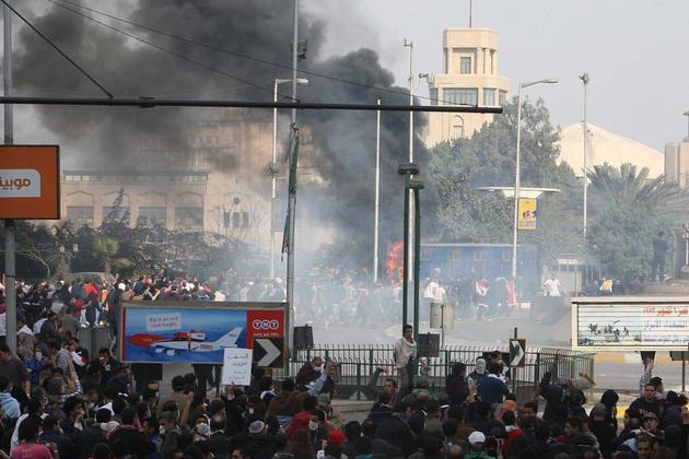 Affrontements entre police et manifestants au Caire en Egypte