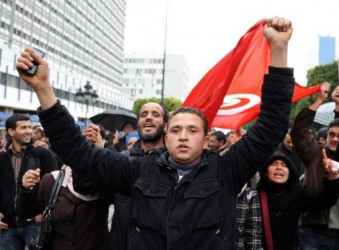 Des étudiants manifestent à Tunis
