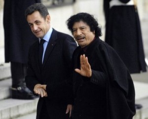 Nicolas Sarkozy & Mouamar Kadhafi