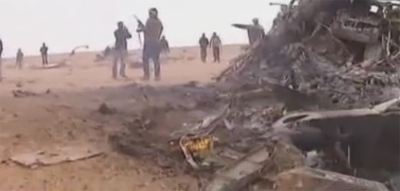 Avion de chasse abattu en Libye par les insurgés