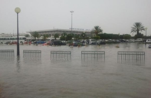 L'aéroport Tunis-Carthage suite aux fortes pluies