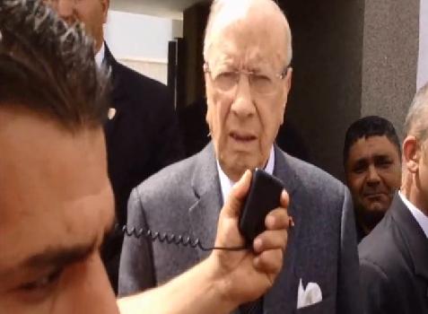 Béji Caid Essebsi s'adressant aux partisans de Nidaa Tounes samedi 4 mai 2013