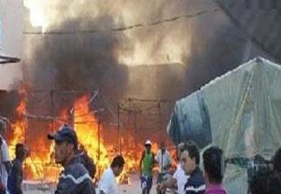 incendie dans le souk des teinturiers dit Sabaghine au centre de Tunis