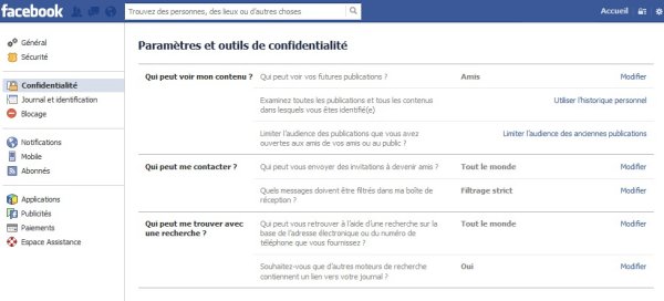 Facebook supprime l'option de confidentialité "qui peut trouver votre journal en cherchant votre nom"