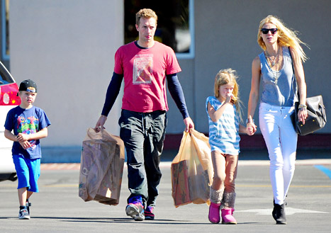 Gwyneth Paltrow et Chris Martin et leurs enfants