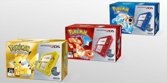 La 2DS et la 3DS changent de look à l'occasion de la sortie de Pokemon Rouge Bleu et Jaune