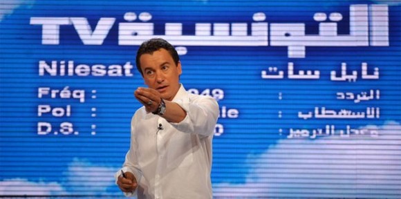 Sami Fehri lors de la conférence pour le pré-lancement de la chaîne Attounissia TV