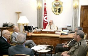 Béji Caïd Essebsi, Rachid Ammar et Fouad Mebazaa