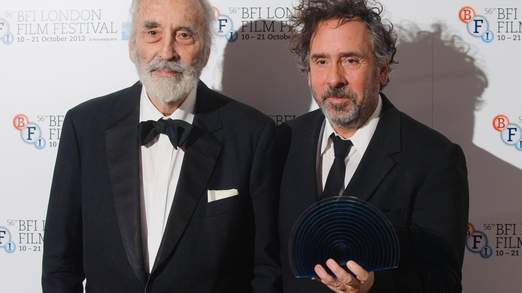 Sir Christopher avec Tim Burton en 2012
